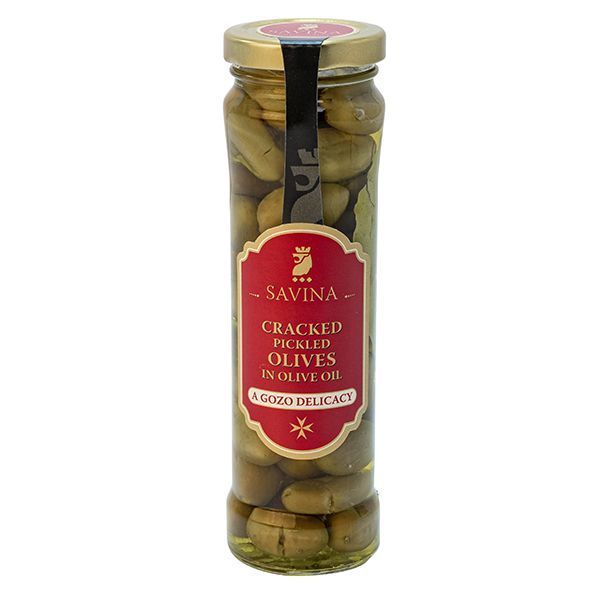 Antipasto Cracked Olives in Olive Oil