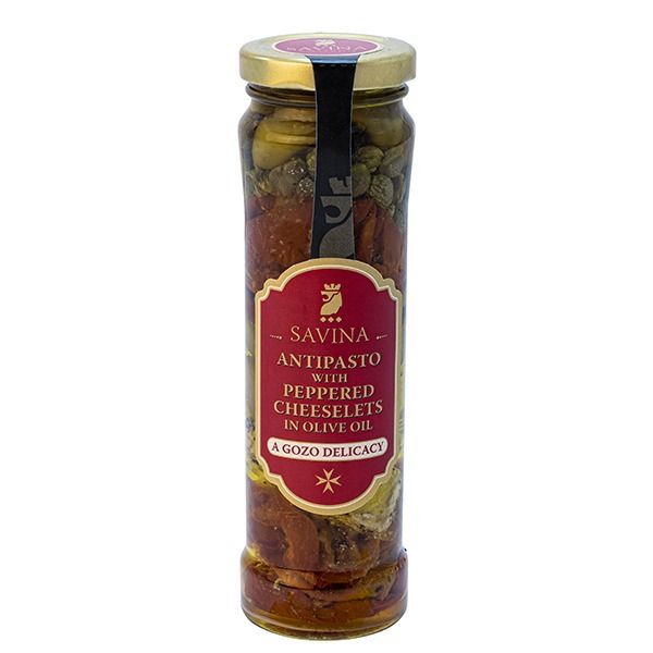 Gozitan Peppered Cheeselets Antipasto in Olive Oil - 230g