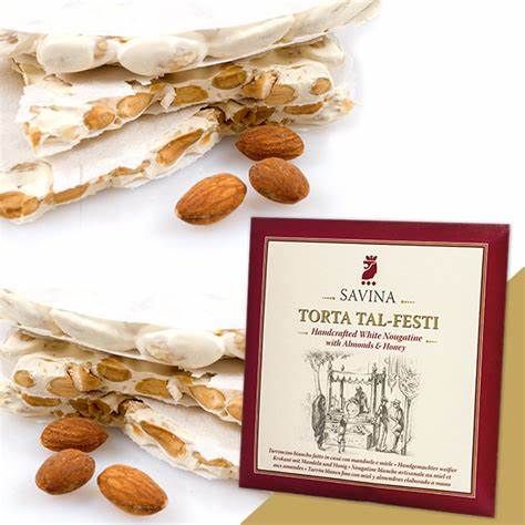 Handcrafted White Almond Nougatine (Torta tal-Festi)