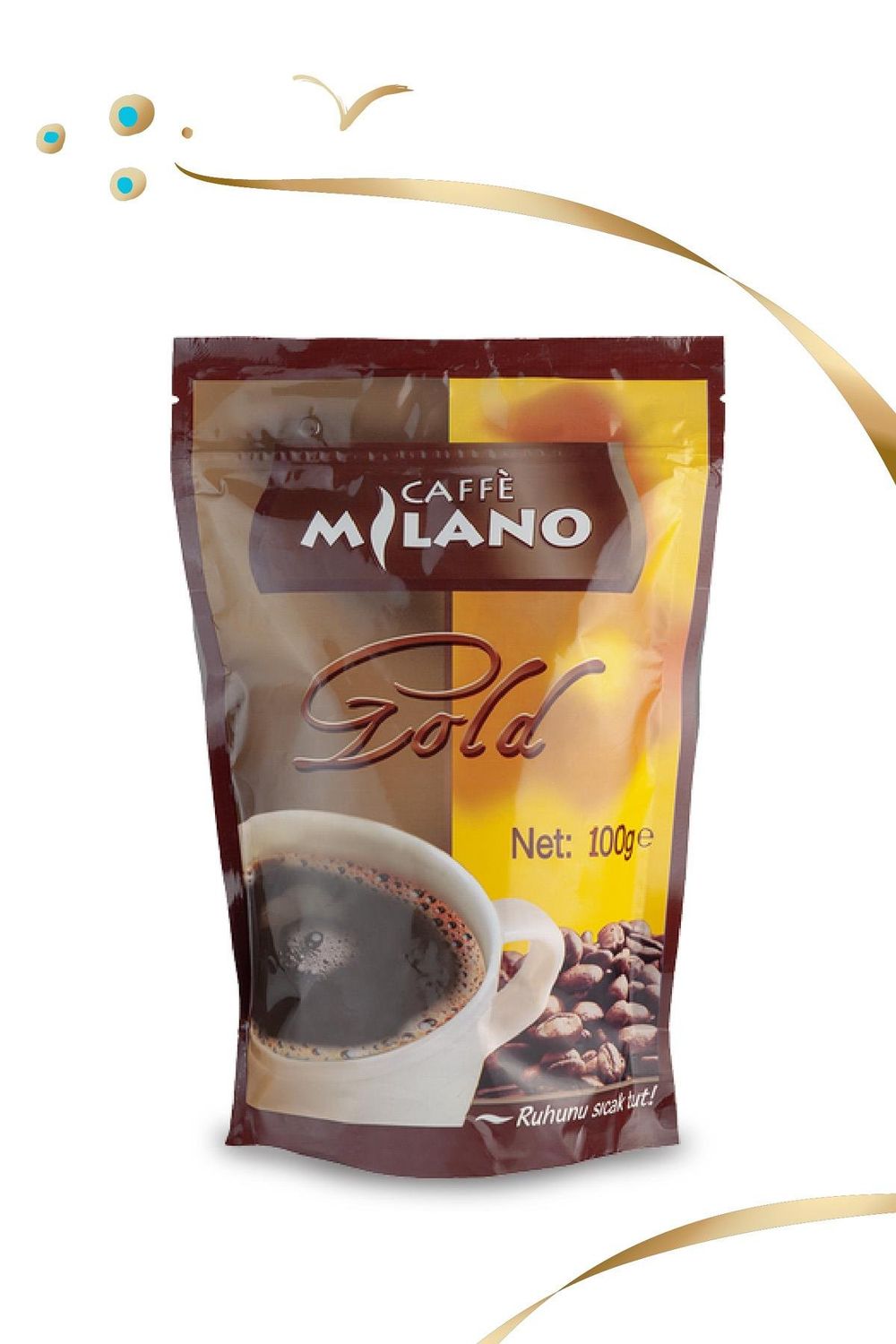 CAFFE MILANO INSTANT COFFEE GOLD 100gDOYPACK)
