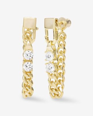 Julian Loves Diamonds Soft Chain Hoops
