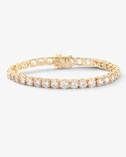 Mama Heiress Tennis Bracelet, Size: 7, Colour: GOLD-WHITE