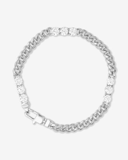 Baby Julian’s Obsessed with Diamonds Bracelet, Color: SILVER-WHITE, Size: 6.5