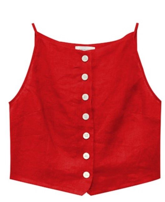 Elis Sleeveless Button Up Top