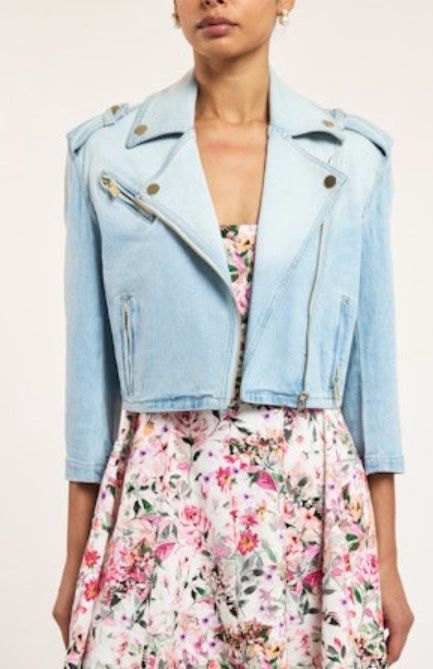 CRAWFORD DENIM MOTO JACKET