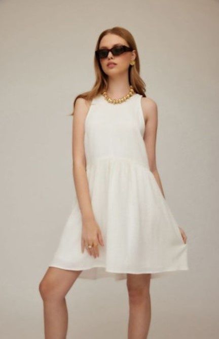 CIANNI TIE NECK DRESS