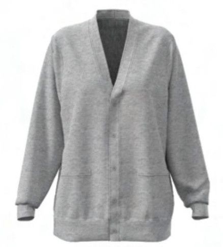 Ojai Button-Down Cardigan Sweatshirt, Color: GREY, Size: XS