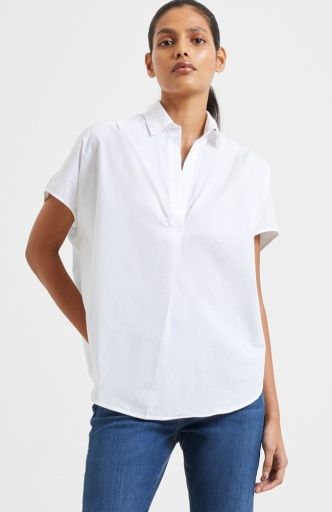 CELE RHODES POPLIN SHORT SLEEVE, Size: L, Colour: LINEN WHITE