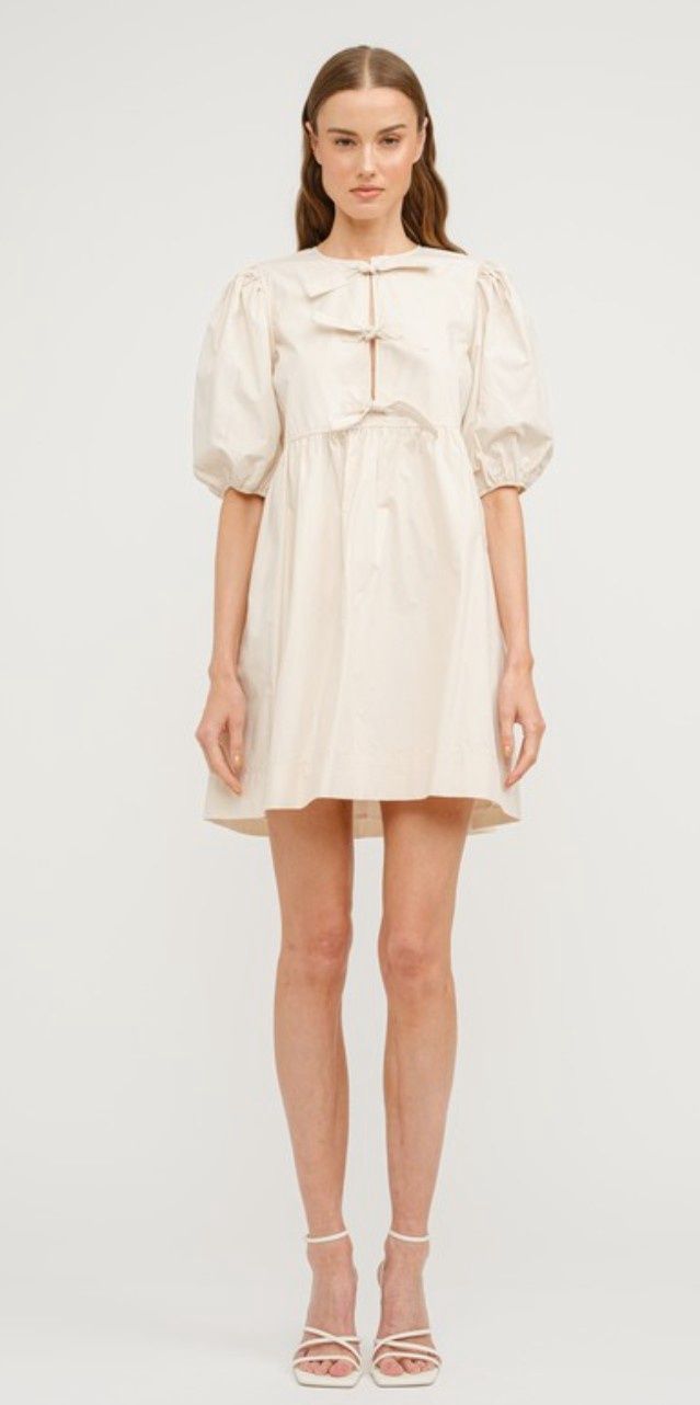 Margot Tie-Shoulder Dress, Size: S