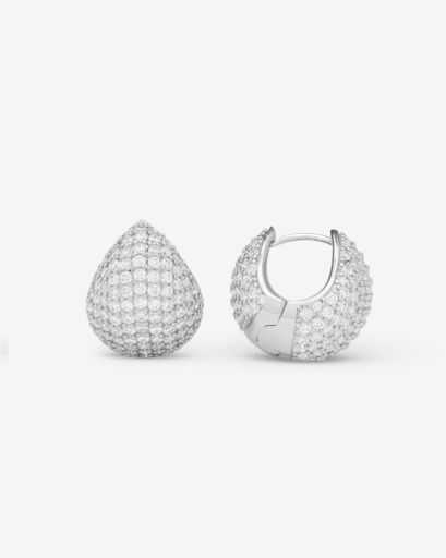 Norah Pavé Earrings Silver