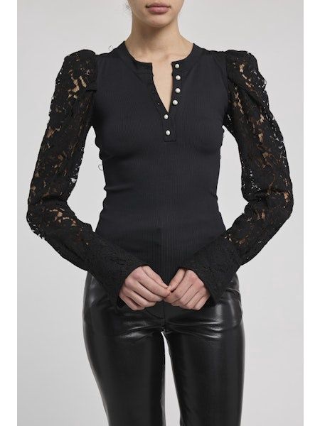 MACOY LACE COMBO TOP