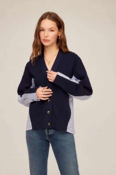 Celine Mixed Media Cardigan