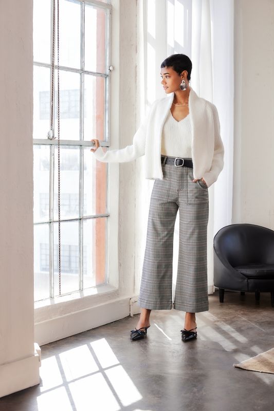 Rylee Crop Pants Plaid