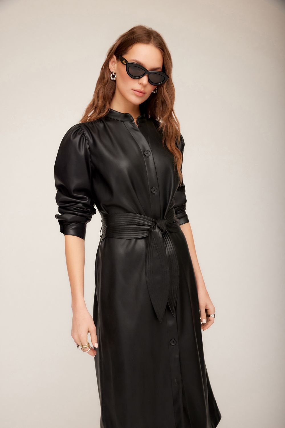 Jennifer Faux Leather Dress