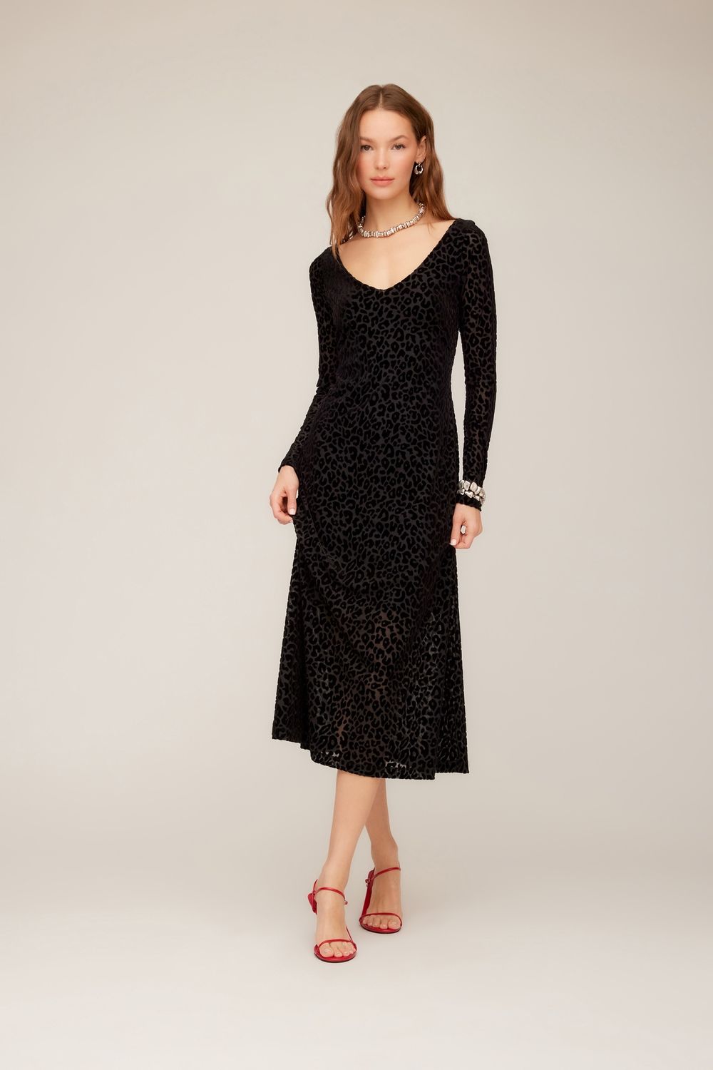 Julia Velvet Burnout Dress