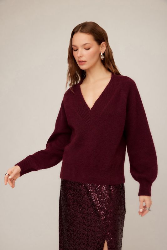 Heather V-Neck Sweater