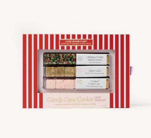 Candy Cane Cookie Latte Cafe Set