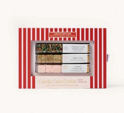 Candy Cane Cookie Latte Cafe Set