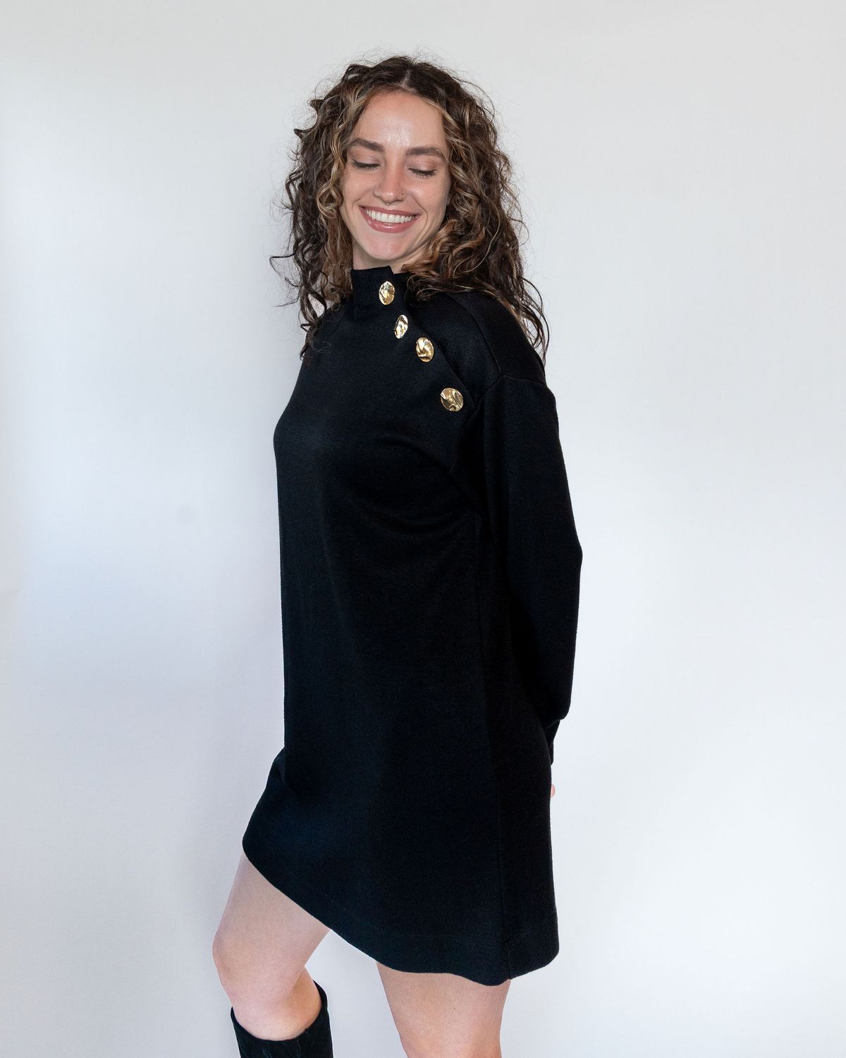 Brenna Mock Neck Dress