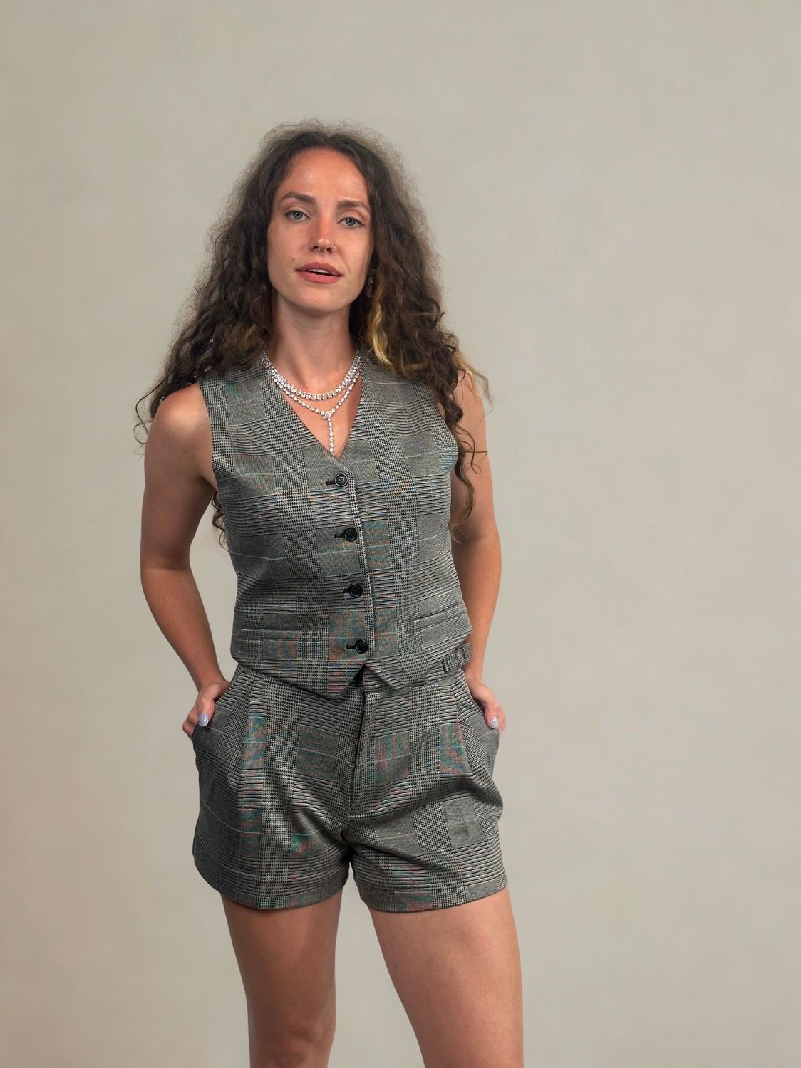 Glen Plaid Trouser Short