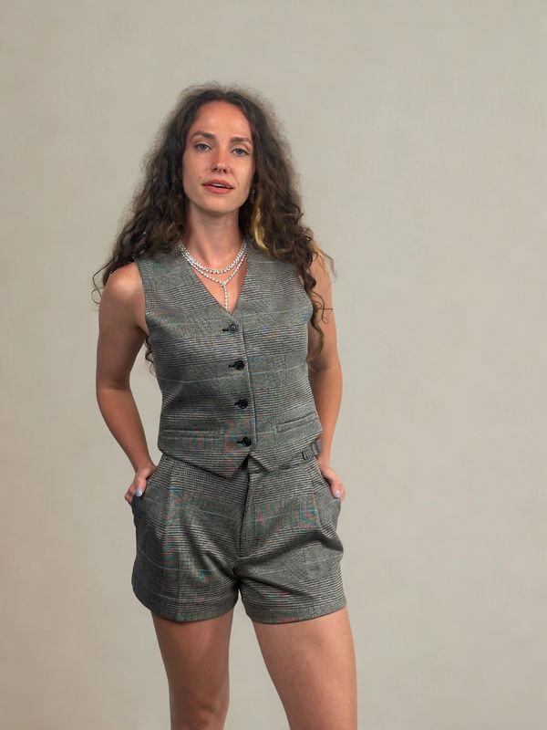 Glen Plaid Trouser Short