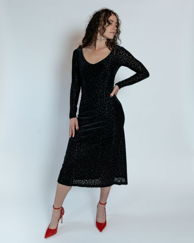 Julia Velvet Burnout Dress