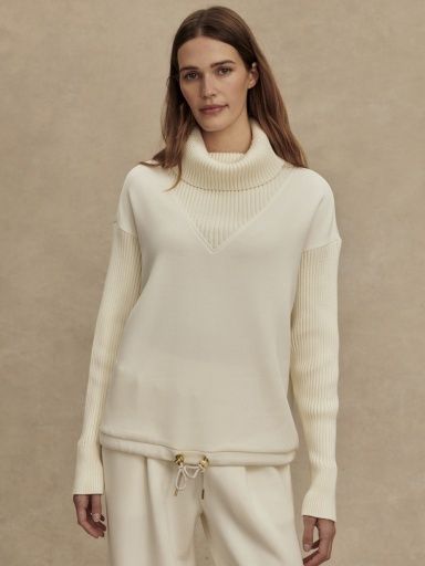 Hannah Cowl Neck Sweat, Colour: egret, Season: 2532, Size: XS