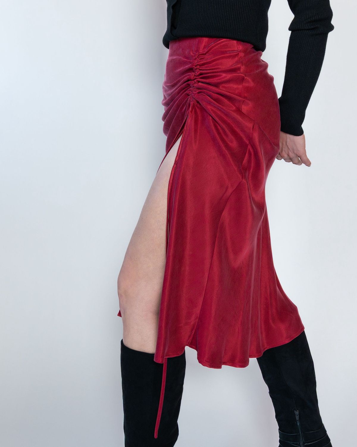 Fiona Shirred Midi Skirt