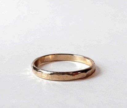 Hammered Everyday Band- 14kt Filled