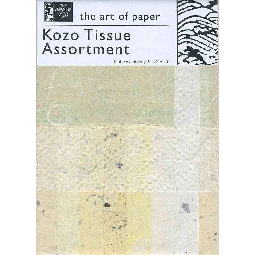 Assortiment de papier Kozo 8 1/2"x11" - couleurs blanc cassé