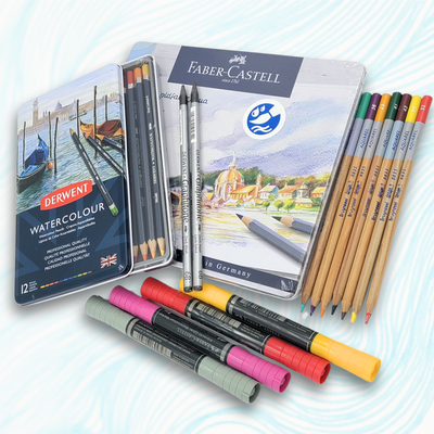 Crayons et feutres aquarellables