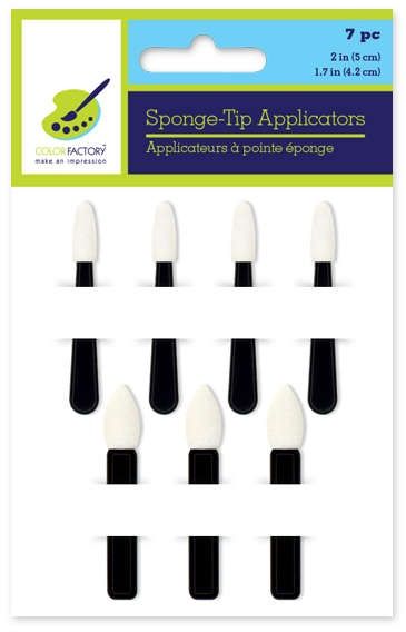 Sponge-Tip Applicators (7) 2"(5 cm) et 1.7"(4.2 cm) Color Factory