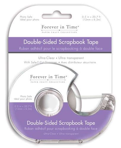 Double-Sided Scrapbook Tape 0.5"x20.7' Forever in Time
