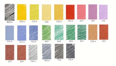 Pastels Blockx 24 couleurs assorties