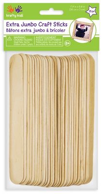Bâtons plats à bricoler (25) 7.9"x.0.8" Krafty Kidi
