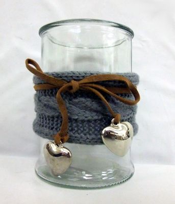Photophore 4.5" - tricot gris