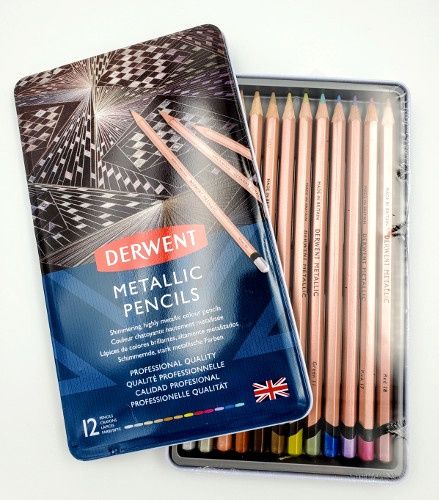 Coffret 12 crayons métalliques Derwent