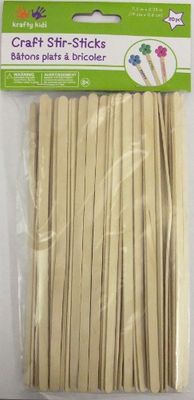 Bâtons plats à bricoler (80) 7.5"x.25" Krafty Kidi