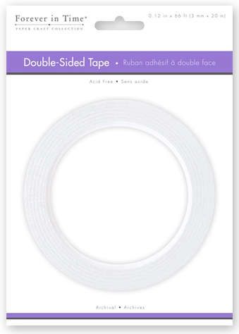 Double-Sided Tape 0.12"x66' (3mm x 20m) Forever in Time