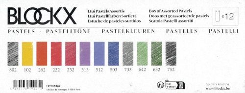 Pastels Blockx 12 couleurs assorties