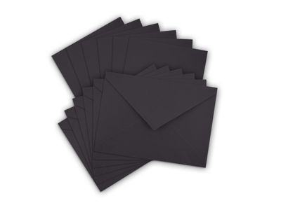Ensemble de cartes et enveloppes 4.5"x6" (6) (Noir)