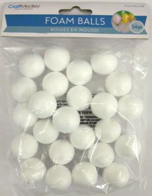 Boules en styromousse (24) 0.9"