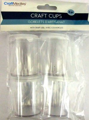 Gobelets d'artisanat avec couvercles (4) Craft Medley