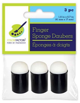 Éponges à doigts (3) 1.6"x0.7" (41mm x 17mm) Color Factory