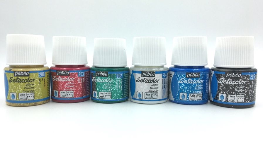 Fabric paint Glitter 45ml Setacolor Pébéo