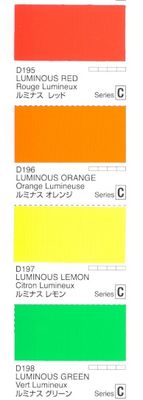 Gouache acrylique couleurs néon 20ml Holbein