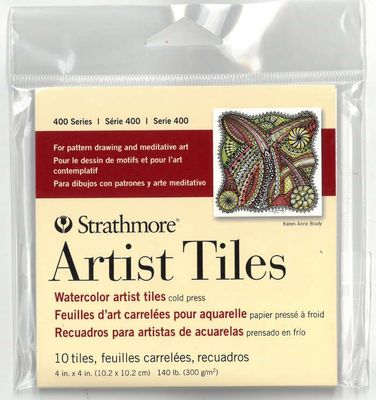 Feuilles d'art carrelées pour aquarelle 4" x 4" (10 tuiles) Strathmore