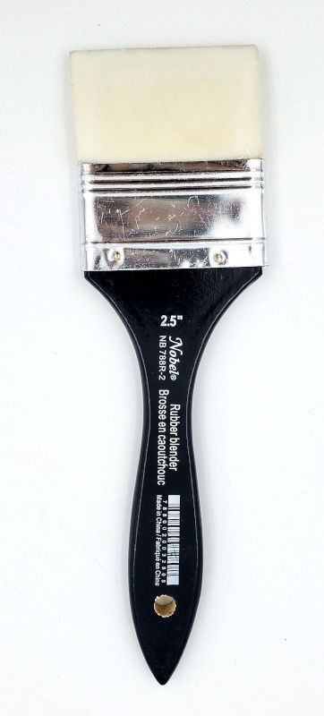 Pinceau large plat 2.5¨ blanc en silicone Nobel