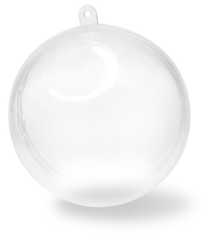 Clear ornament ball plastic, 10cm