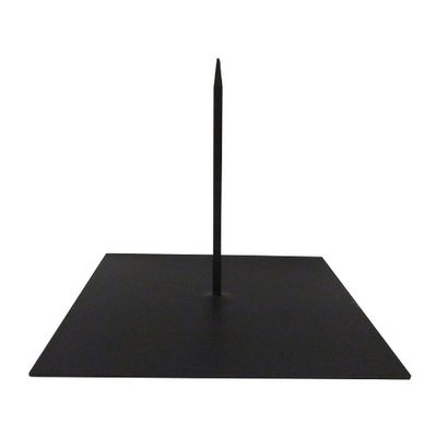 Socle en métal noir 25cmX25cm avec 1 tiges 3/8